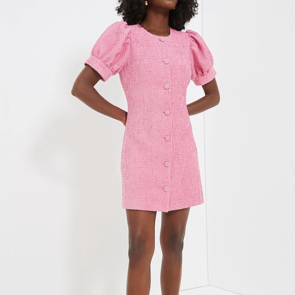 Pink Tweed Kit Mini Dress